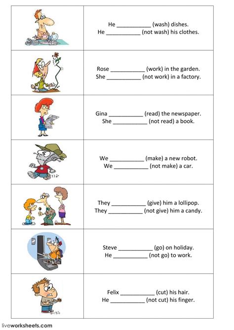 Present Simple Worksheet For Beginners | worksheet today