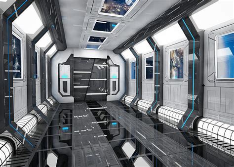 SCI FI INTERIOR SCENE SPACE SHIP 3D model | CGTrader