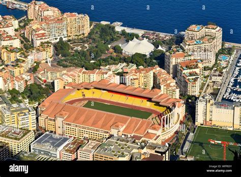 Monaco Football Stadium / Fontvieille Monaco May 18 2018 Beautiful ...