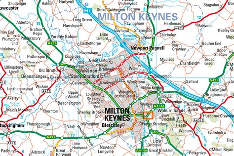 Milton Keynes Map and Milton Keynes Satellite Image