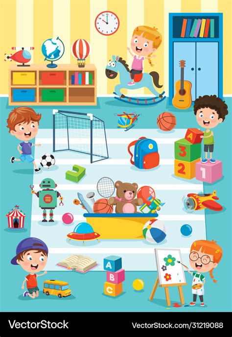 Preschool classroom Royalty Free Vector Image - VectorStock