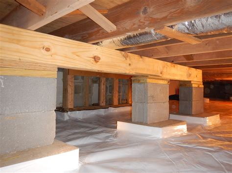 #Crawlspace Helper #Beam to prevent the joists from sagging. http://www ...