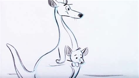 How to Draw a Kangaroo and Joey (baby kangaroo) for Beginners - YouTube