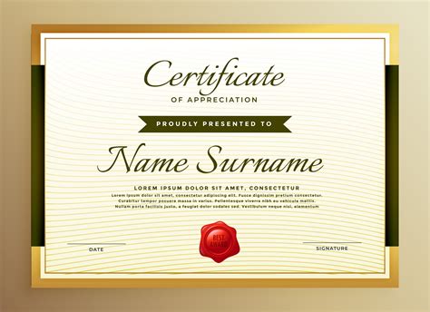 Certificate Of Appreciation Template