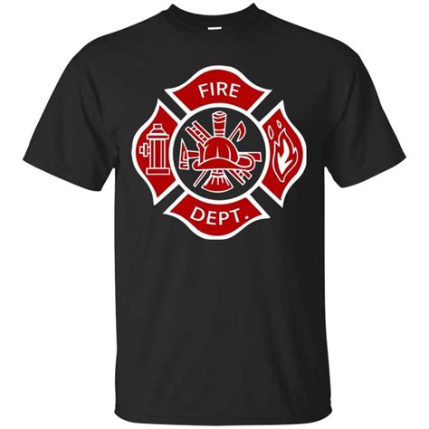 Firefighter Fireman Fire Dept Rescue Uniform T-shirt Fashion T-shirt ...