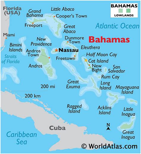 Bản đồ nước The Bahamas (The Bahamas Map) khổ lớn năm 2023