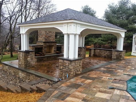 Outdoor Pavilion & Fireplace | Life Time Pavers