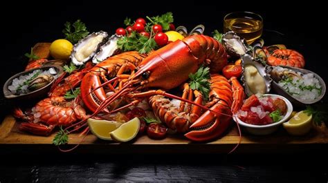 Premium AI Image | lobster and seafood platter