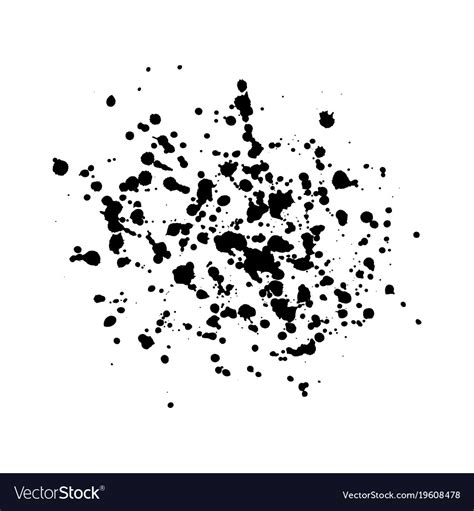 Black splash on white background Royalty Free Vector Image