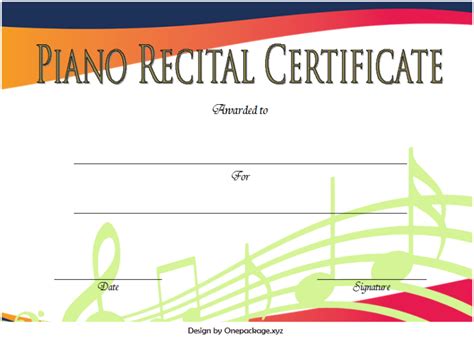 7+ Piano Certificate Template Free Printables (The Best Recital Design ...