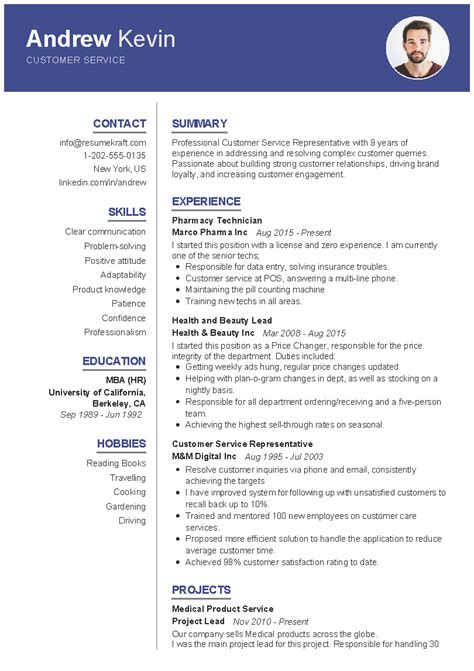 6+ Customer Service Resume Builder - Free Samples , Examples & Format ...