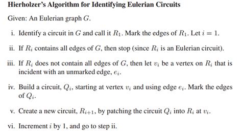 Solved Hierholzer's Algorithm for Identifying Eulerian | Chegg.com