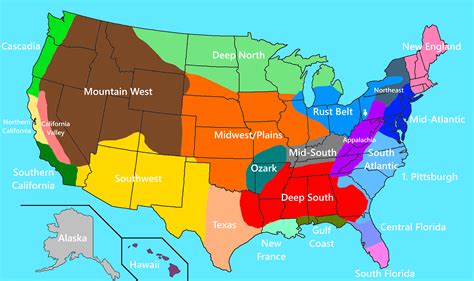 4th New and Improved Revised Regions of the United States Map : r/MapPorn