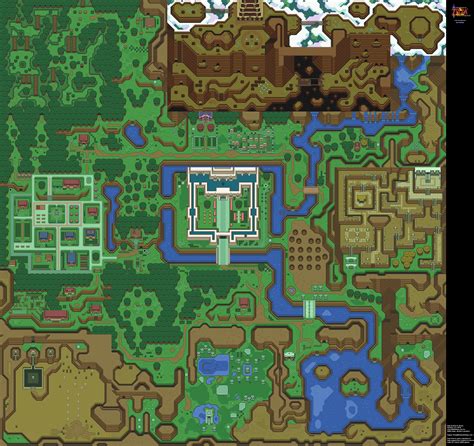 The Legend of Zelda: A Link to the Past - Light Overworld Map ...