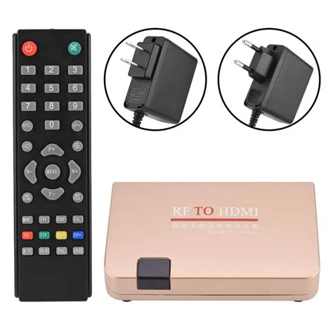 RF to HDMI Converter Analog TV Receiver Adapter With Remote Control 100 ...