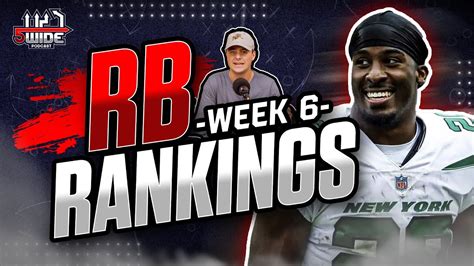 Running Back Rankings for Week 6 of Fantasy Football | 5-Wide Fantasy ...