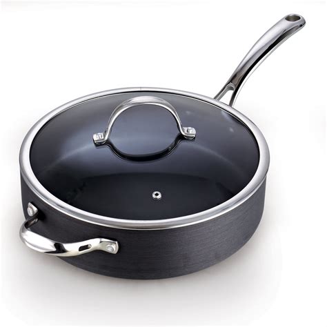 Cooks Standard Hard Anodize 11" Deep Saute Pan with Cover, 5-qt ...