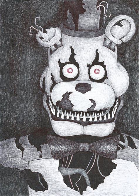 Nightmare Freddy by Szpnia | Fnaf drawings, Fnaf art, Fnaf wallpapers