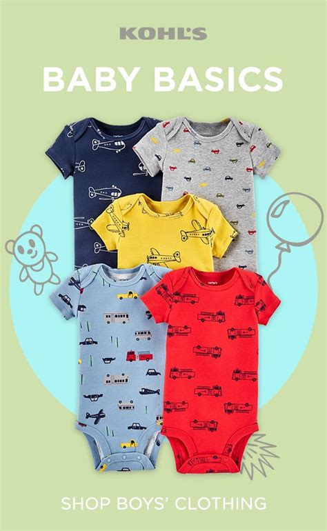 Enhance his everyday look with baby boy bodysuits from Kohl’s ...