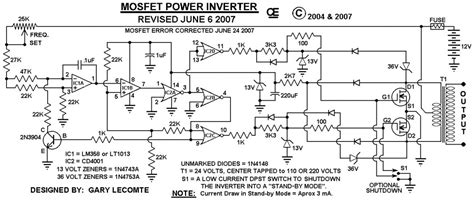 1000W Power Inverter Circuit Diagram