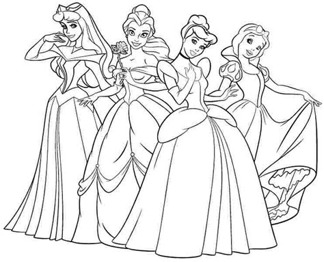 Coloring Pages All Disney Princesses