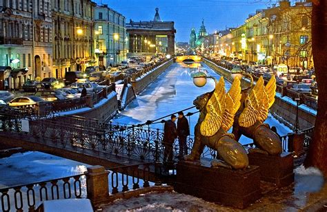 The Bank Bridge, St. Petersburg, Russia