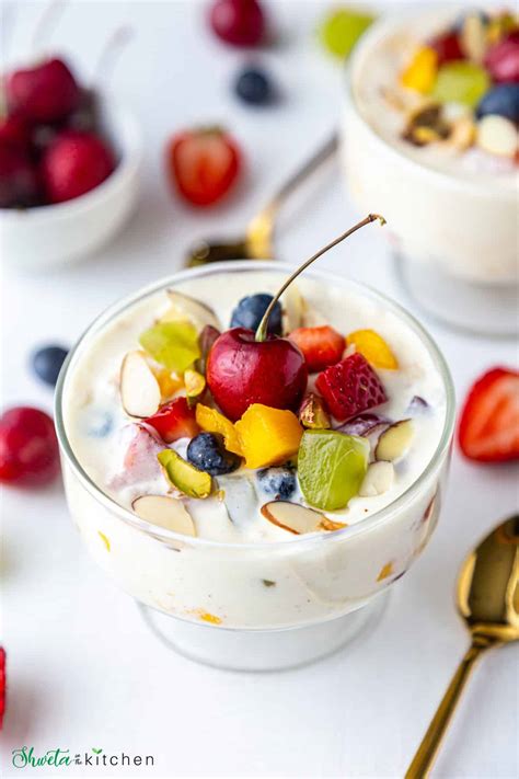 Fruit Salad With Condensed Milk - Shweta in the Kitchen