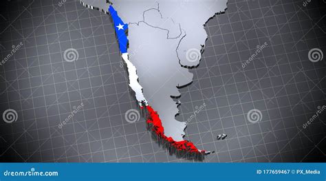 Chile - borders and flag stock illustration. Illustration of chile ...