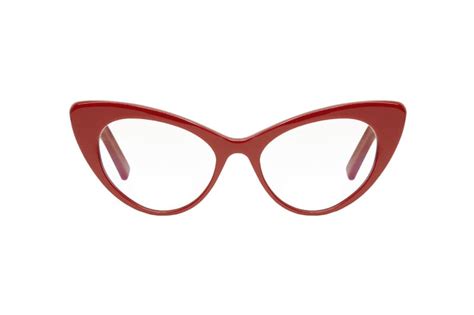 Saint Laurent Bold Red Cat Eye Glasses | Hypebae