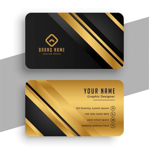 Black And Gold Business Card Template