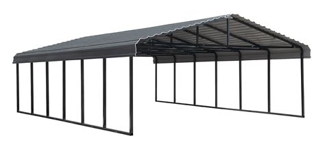 Arrow Galvanized Steel Metal Carport, 20x29, Charcoal - Walmart.com ...