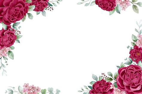 Rose Flower Design Border