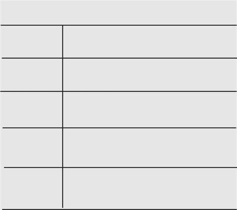 Blank Table Chart