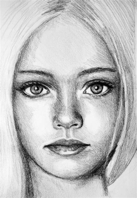 Female Face Sketch at PaintingValley.com | Explore collection of Female ...