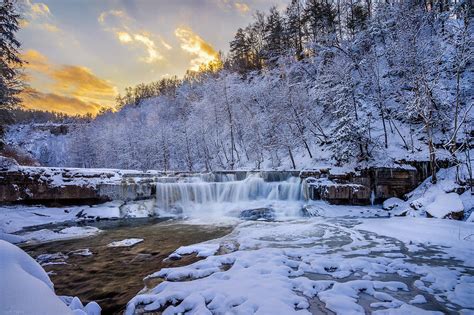 Lower Taughannock Falls In Winter Photograph by Mark Papke - Fine Art ...