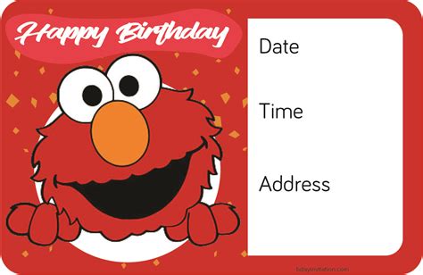 Elmo Birthday Card Template – Mightyprintingdeals.com