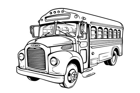 School Bus Coloring Page for Kids Graphic by MyCreativeLife · Creative ...