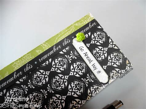 Five Simple Things: DIY Notepad Cover - Recycle, Reduce, Repurpose