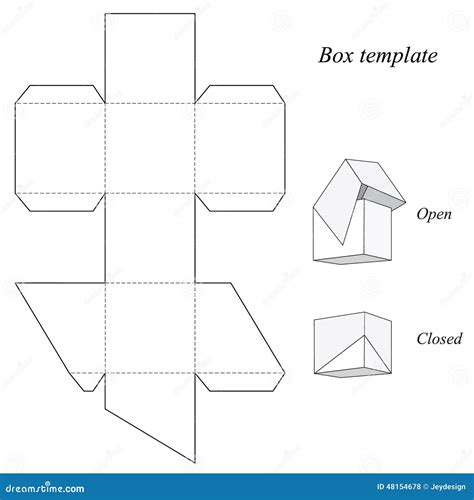 Box Lid Square Template Stock Illustrations – 2,816 Box Lid Square ...