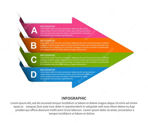 Premium Vector | Arrow shaped infographic template.