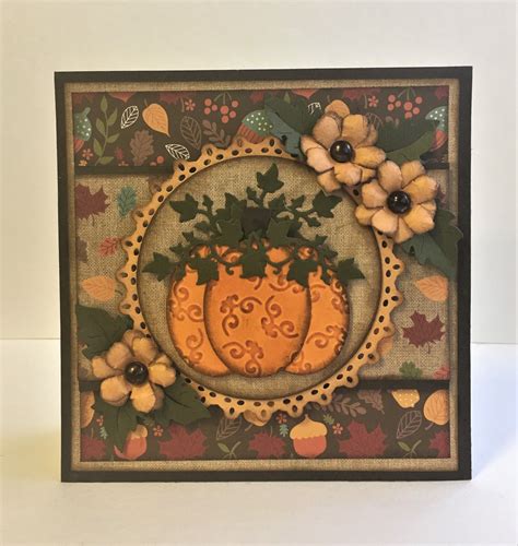 Pumpkin Card - Scrapbook.com | Pumpkin cards, Thanksgiving card ideas ...