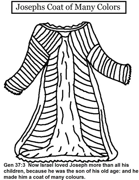 Printable Joseph Coat Template