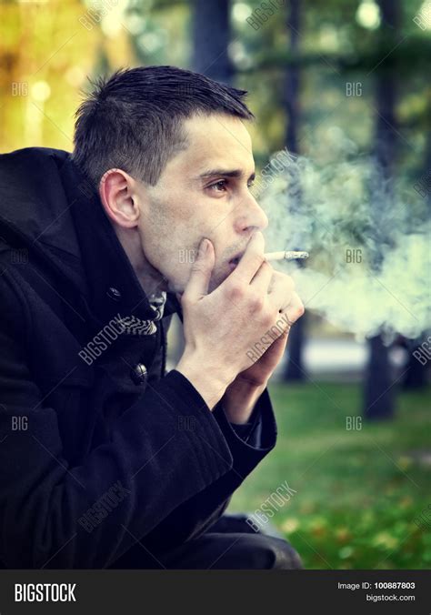 Sad Man Cigarette Image & Photo (Free Trial) | Bigstock