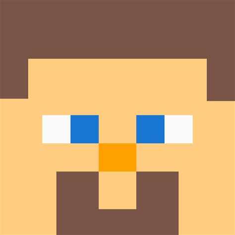 Steve Head Minecraft Pixel Art