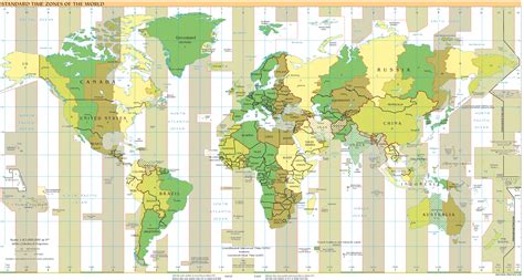 World Map With Time Zones - United States Map