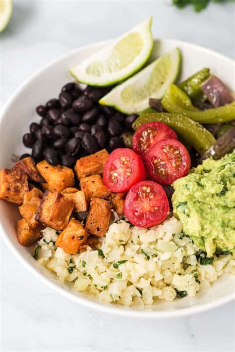 Cauliflower Rice Burrito Bowl Recipe - Build Your Bite