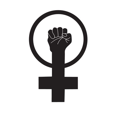 Symbol Of Feminism. fist raised up. Girl power. Logo for the feminist ...