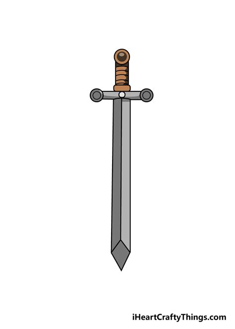 Sword Drawing - How To Draw A Sword Step By Step