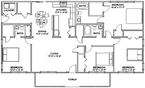 40X60 House Floor Plans - floorplans.click