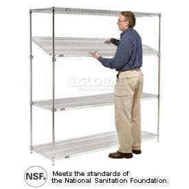 Wire Shelving | Chrome | 74" High Nexel® Chrome Wire Shelving ...